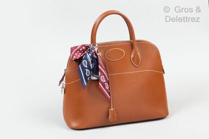 HERMES Paris made in France année 2011 *Bag " Bolide " 35cm in dark brown Courchevel...
