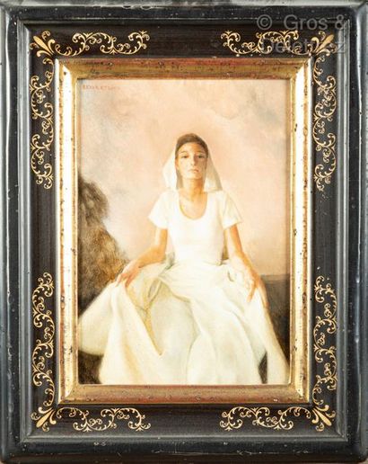 null Romain ERKILETLIAN (born in 1972)

The woman in the white dress 

Oil on canvas...