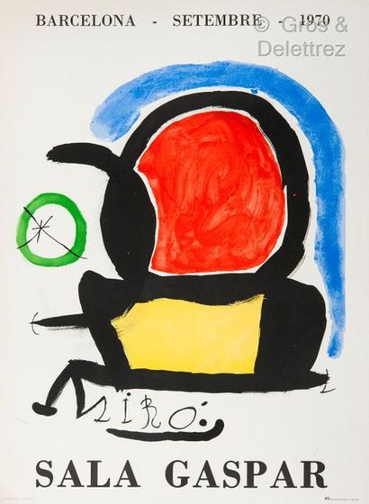 null MIRO Affiche Sala Gaspar 1970 Lithographie en couleurs, affiche pour exposition...