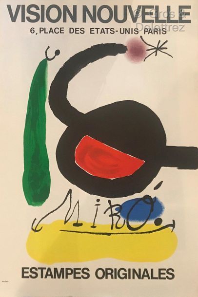 null MIRO Poster for exhibition Vision New Lithograph in colours, Arte imprimeur...