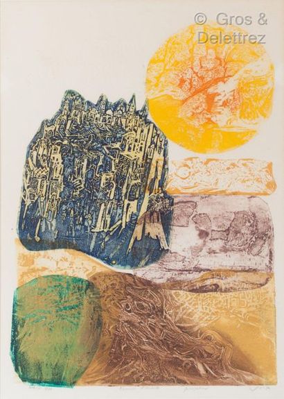 null AYAKIN (20th century)

Composition, 1986

Lithograph in colours signed and annotated...