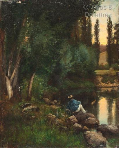 null Alexandre de GASSOWSKI (1835 - 1900) 

Le repos près d'une rivière

Huile sur...