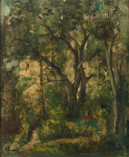 null José PALMEIRO (1901- 1984)

Maison derrière des arbres 

Huile sur toile.

Signée...