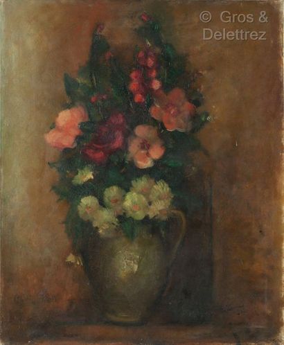 null José PALMEIRO (1901- 1984)

Vase de fleurs 

Huile sur toile

Signée en bas...