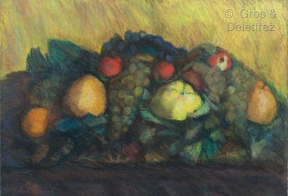 null Ecole du XX ème siècle 

Nature morte aux pommes et raisins

Pastel sur papier

Portant...