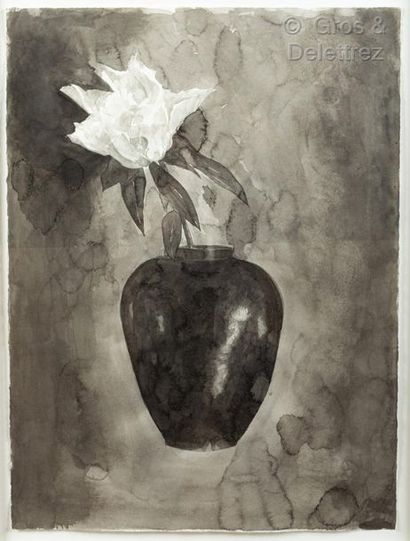 null Clément ROSENTHAL VERNEUIL (né en 1956)

Pivoine dans un vase noir

Encre sur...