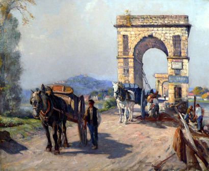 null Max SILBERT (1871-1930)

Le pont en construction

Huile sur toile

Signée et...