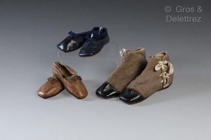 null Early pair of French shoes for Fashion Doll from the Romantic Era.

Made in...