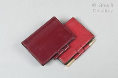 HERMÈS Paris, HERMÈS Paris made in France *Batch composed of two small agenda holders,...