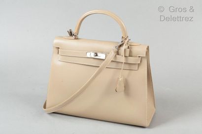 HERMES Paris made in France année 2004 *Bag " Kelly Sellier " 33cm in parchment box,...