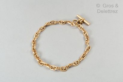 HERMES Paris *Collier « Chaîne d’Ancre » en or jaune 750 millièmes, trente-sept maillons,...