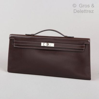 HERMES paris made in France année 2006 *Pocket "Kelly Long" 34cm in cocoa box, attachments...