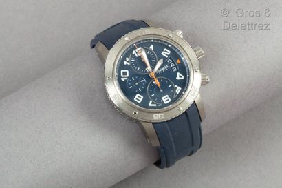 HERMÈS Paris Swiss made n°CP2.941/2832386 *Steel "Clipper Diver Chronograph" watch,...