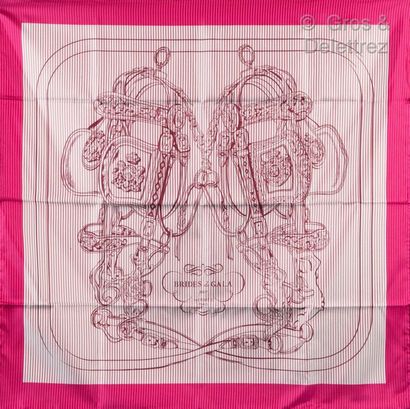 HERMÈS Paris made in France *Silk twill printed square titled "Brides de Gala" with...