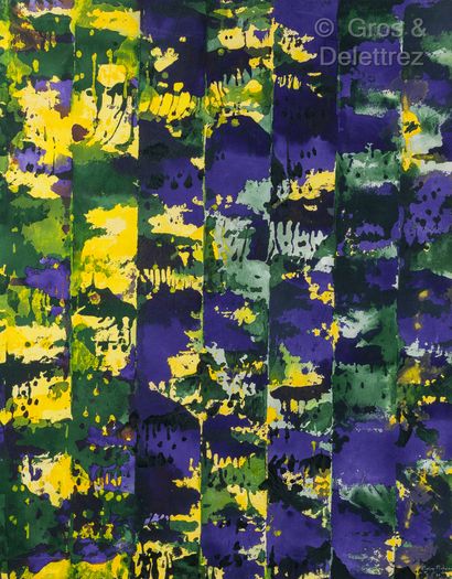 Claire PICHAUD (1935-2017) Untitled, 1987

Acrylic on crumpled canvas

(purple green...