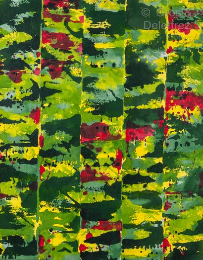 Claire PICHAUD (1935-2017) Untitled, 1988

Acrylic on crumpled canvas

(green red...