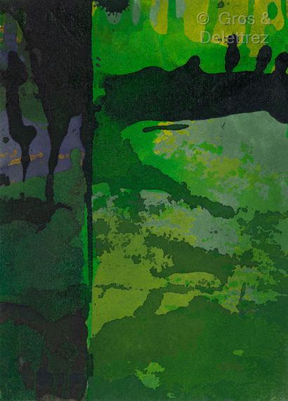Claire PICHAUD (1935-2017) Sans titre, circa 1988

Acrylique sur toile froissée

(vert...