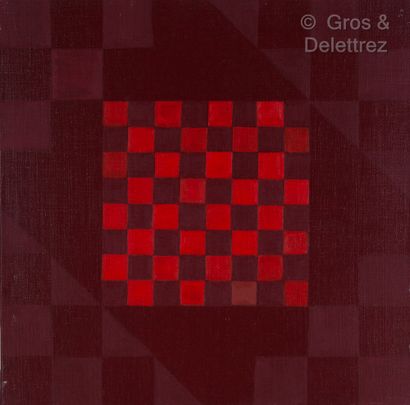 Claire PICHAUD (1935-2017) Untitled, circa 1979

Red period (checkerboard)

Acrylic...