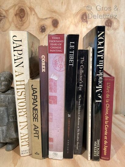 null Lot de huit livres sur l’art japonais, chinois, tibétain et coréen