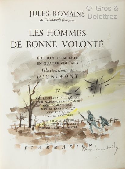 null [DIGNIMONT] Jules ROMAINS. Les Hommes de Bonne Volonté. Edition complète. Paris,...