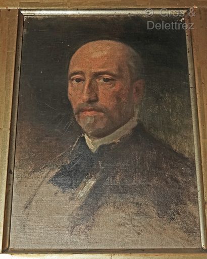 Ecole du XIXe 
Trois portraits d’hommes : M. Urbain Bourgeois, M. Michel Granger...
