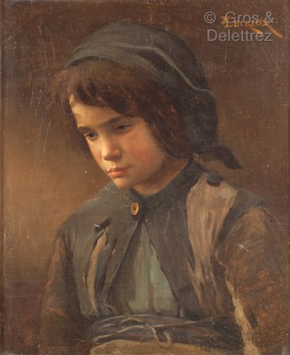 J. LECREUX (XIX-XXe e siècle) Petite paysanne

Huile sur toile. 

Signée en haut...