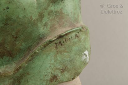Igor MITORAJ (1944-2014) Bust of Perseus

Antique green patina bronze proof

Signed...