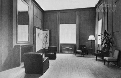 Alberto GIACOMETTI (1901-1966).pour JEAN-MICHEL FRANK (1895-1941) 
Floor lamp with...