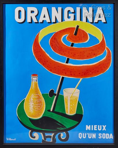 BERNARD VILLEMOT (1911-1989) Projet original pour l’affiche Orangina.

Gouache sur...