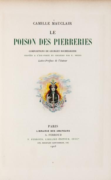 MAUCLAIR Camille Le Poison des Pierreries. Paris, Ferroud, 1903, in-8 relié demi-maroquin...