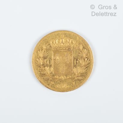 null Pièce de 40 francs, Louis VIII or. P. 12,8g.