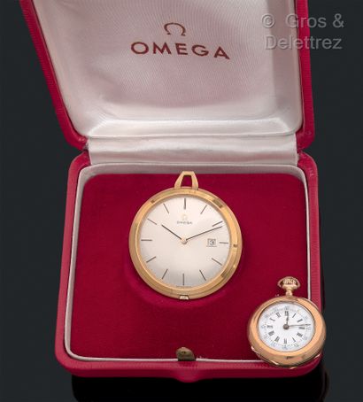 Lot comprenant 2 montres : 
- OMEGA montre...