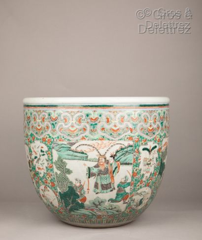 null Chine, XIXème siècle

Vasque à poissons en porcelaine et émaux de la famille...