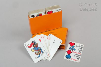 HERMÈS Paris par Draeger Frère Lot de deux jeux de cartes. Emboîtage d’origine. ...