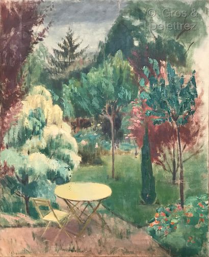 null Clémence Louise BURDEAU (1891-1983)

La terrasse à l automne au salon de jardin...