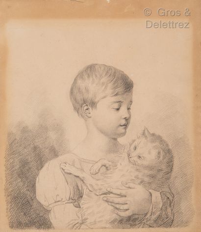  Entourage de Théodore GERICAULT (1791-1824)

Jeune fille au chat

Crayon sur papier.... Gazette Drouot