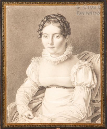 null Ecole française vers 1810 

Portrait de femme assise

Dessin à la mine de plomb...