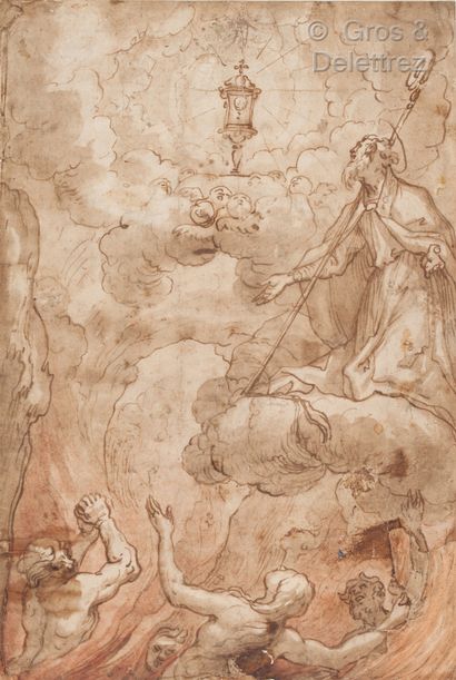 null Domenico I PIOLA (1627-1703)

Saint adorant un calice au purgatoire

Plume et...