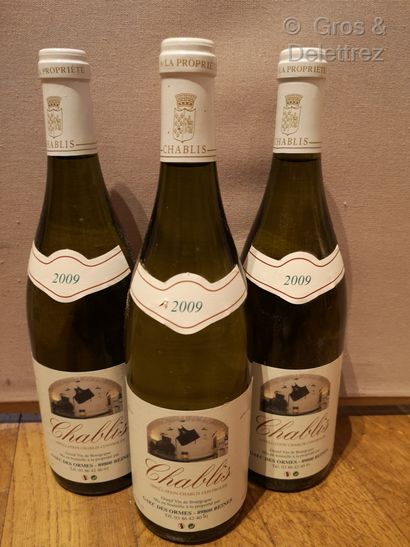 3 bouteilles 
CHABLIS - GAEC des ORMES 2009...