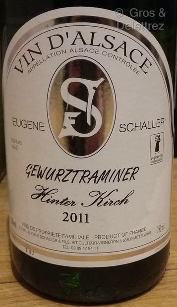 null 5 bouteilles

GEWURZTRAMINER " Hinter Kirch" - E. SCHALLER 2011 Etiquettes légèrement...