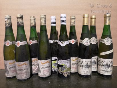 10 bouteilles 
VINS D'ALSACE DIVERS A VENDRE...
