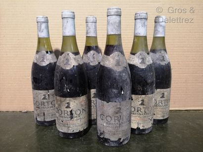 6 bouteilles 
CORTON BRESSANDES Grand cru...
