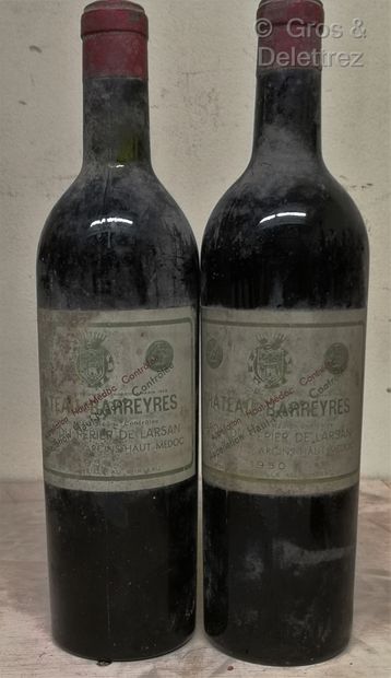 null 2 bouteilles

Château BARREYRES - Haut Médoc. 1950. Etiquettes tachées, abimées,...