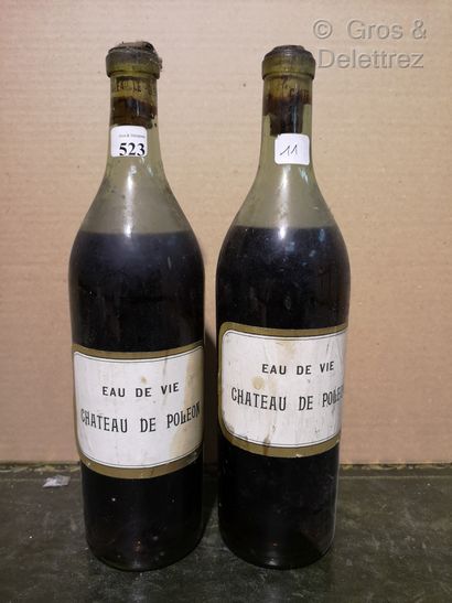 null 2 bouteilles

Eau de Vie Château de POLEON 1840 Millésime estampé sur le bouchon....