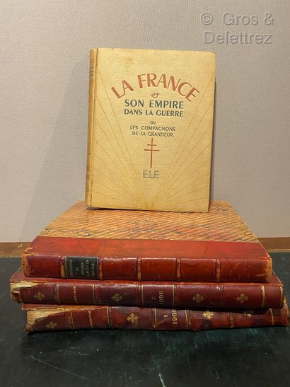 null Militariat - Lot of 10 miscellaneous books, including La France et son Empire...