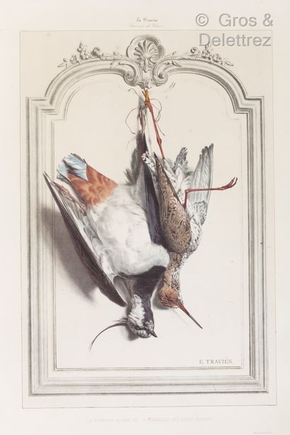  Edouard TRAVIES, after 
"The woodcock" and "The lapwing and the red-footed knight"....
