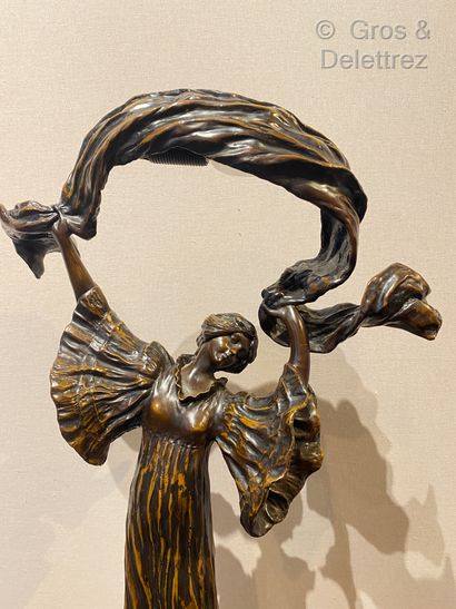 null D'après Agathon Léonard

Sculpture en bronze patiné figurant une danseuse du...