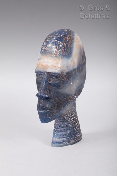 null Greb HARTMANN (born 1965)

Blauer Kopf (Blue head)

Profile in glass paste in...