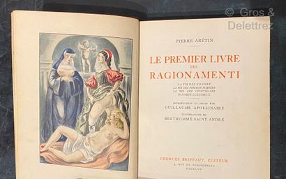  Pierre ARETIN - Ragionamenti, 2 volumes. Illustrations de Berthommé Saint André....