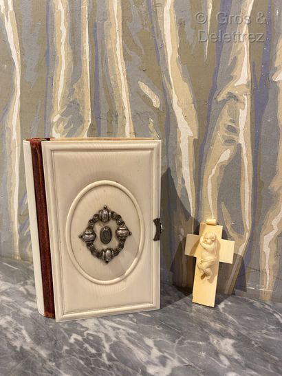  Hours for the use of the diocese of Lyon, 1862. Bound in ivory and silver. A baby...